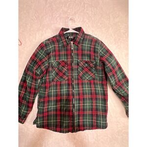 4x4 Sherpa Lined Plaid Flannel Jacket Zip Up Warm Winter Women XL